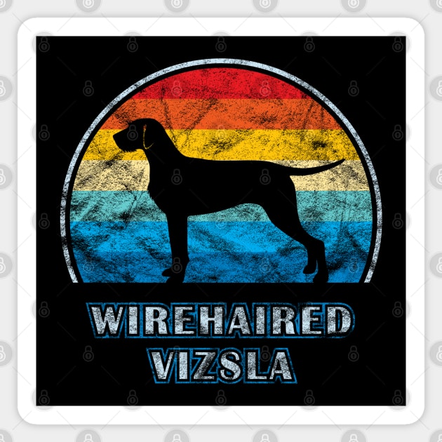 Wirehaired Vizsla Vintage Design Dog Sticker by millersye